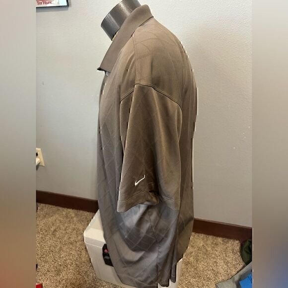 Nike Golf FitDry Mens XXL Bronze Short Sleeve Polo - Picture 2 of 7